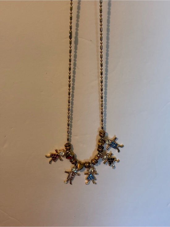 Swarovski Jewelry - Swarovski Gold Tone Necklace with Red, Blue, Black and Clear Accents